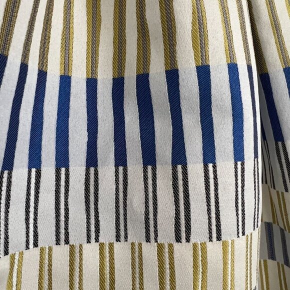 Massimo Dutti Geometric Jacquard Stripe Pockets Box Pleat A-Line Mini Skirt Sz 4 - Picture 10 of 15